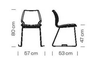 UNI 552M-G - Sled base upholstered training chair by Et al. - view 3